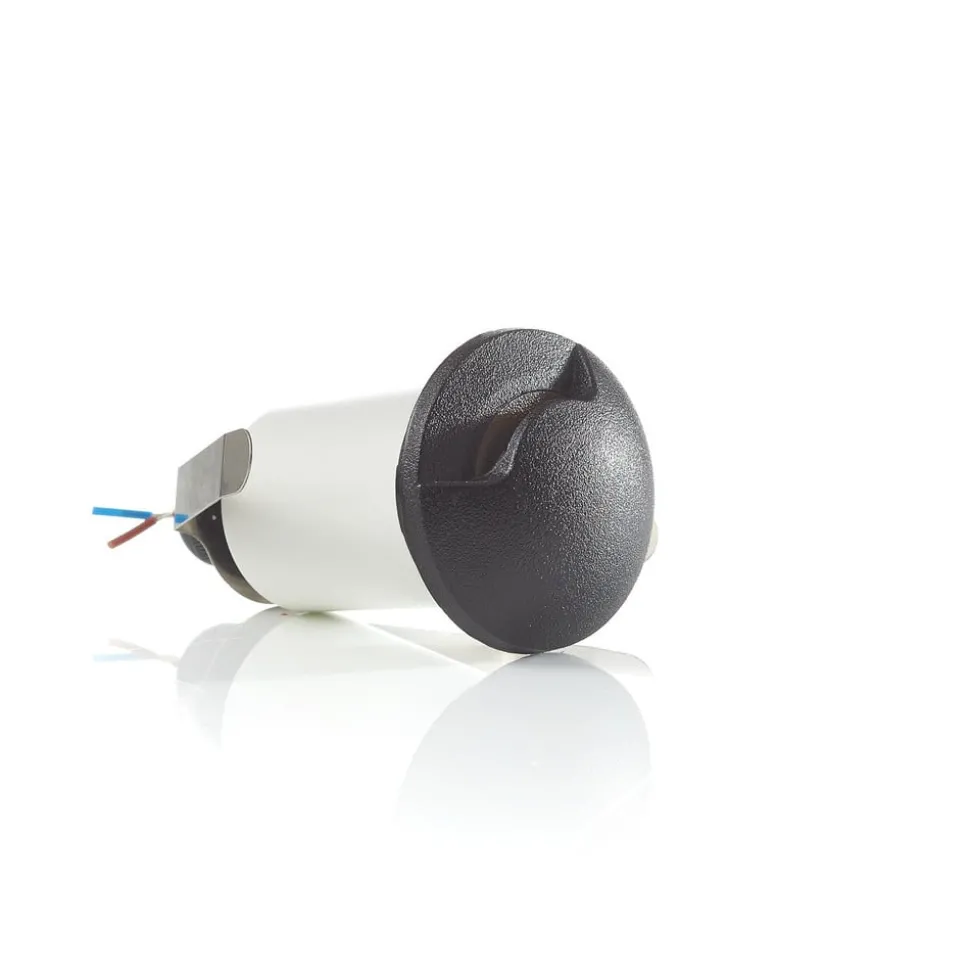 Inbouwlamp Teresa 1L zwart/frosted 3.000K