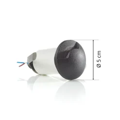 Inbouwlamp Teresa 1L zwart/frosted 3.000K