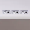 Inbouwlampen met LED's, hoekig, set van 3