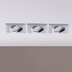 Inbouwlampen met LED's, hoekig, set van 3