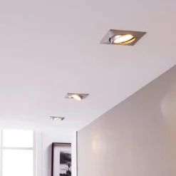 Inbouwlampen met LED's, hoekig, set van 3