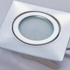 Inbouwlampen met LED's, hoekig, set van 3