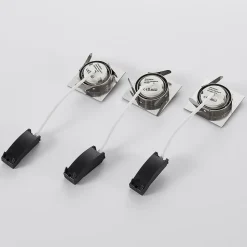 Inbouwlampen met LED's, hoekig, set van 3