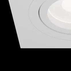 Inbouwspot Atom, GU10, wit, hoekig frame