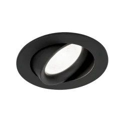 Inbouwspot Choice, aluminium, zwenkbaar, zwart