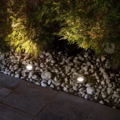 Inbouwspot Grund, nikkelkleurig, Ø 9 cm, aluminium/roestvrij staal