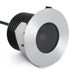 Inbouwspot Grund, nikkelkleurig, Ø 9 cm, aluminium/roestvrij staal