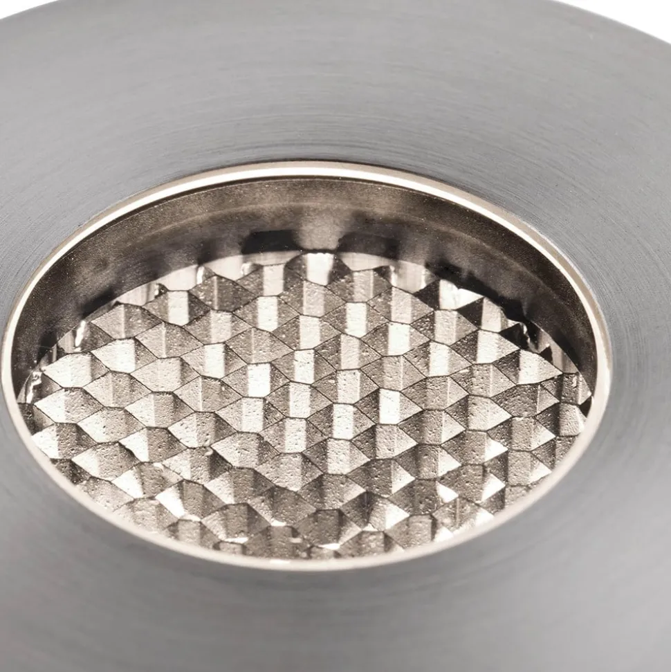 Inbouwspot Grund, nikkelkleurig, Ø 8 cm, aluminium/roestvrij staal