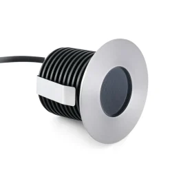 Inbouwspot Grund, nikkelkleurig, Ø 8 cm, aluminium/roestvrij staal