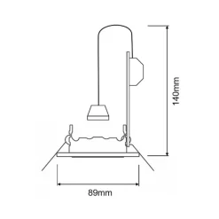 Inbouwspot GU10 zonder lichtbron, aluminium