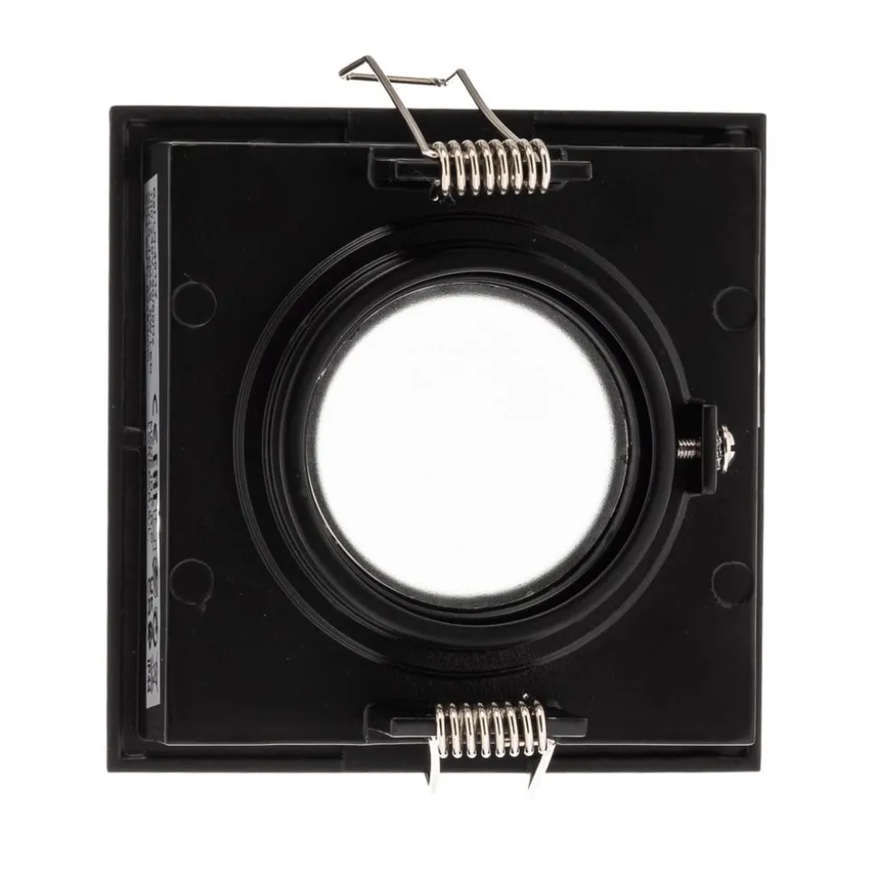 Inbouwspot Hyde 1-lamp frame hoekig IP44 zwart