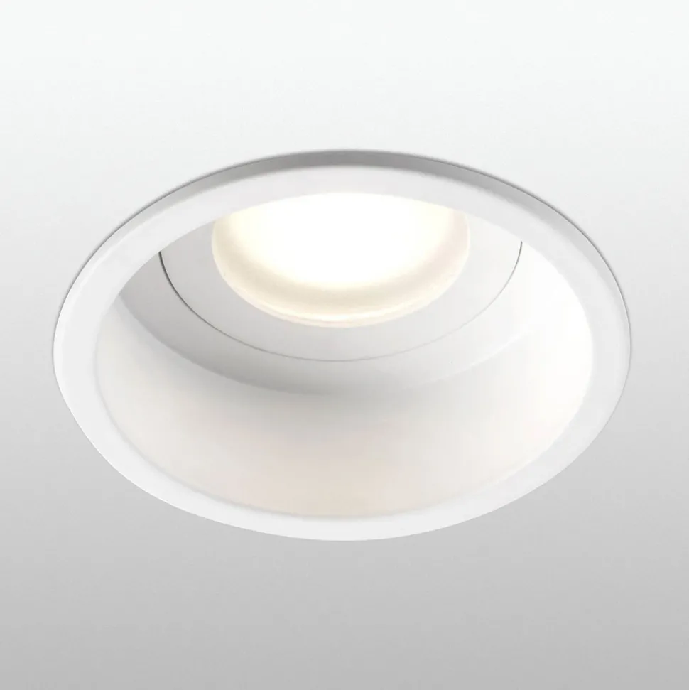 Inbouwspot Hyde 1-lamp frame rond IP44 wit