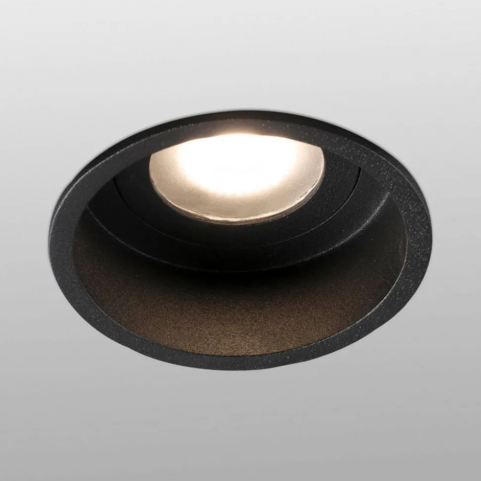 Inbouwspot Hyde 1-lamp frame rond IP44 zwart