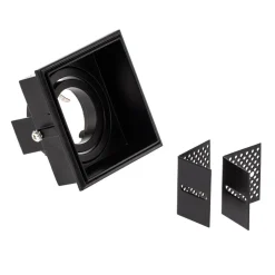 Inbouwspot Hyde 1-lamp hoekig gezwenkt zwart