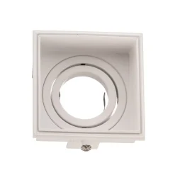 Inbouwspot Hyde 1-lamp hoekig gezwenkt wit