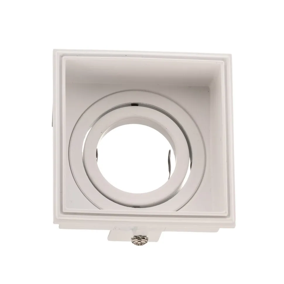 Inbouwspot Hyde 1-lamp hoekig gezwenkt wit