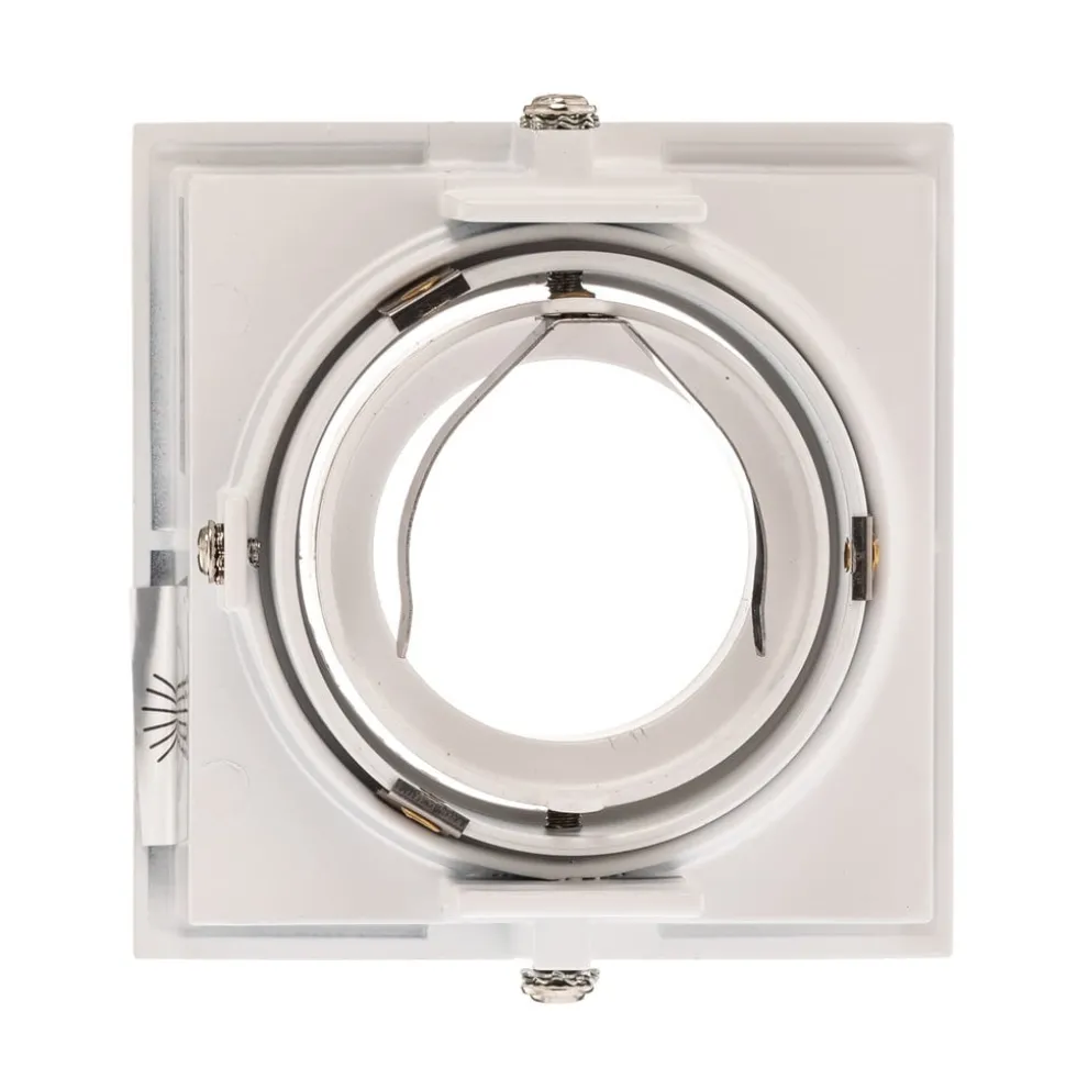 Inbouwspot Hyde 1-lamp hoekig gezwenkt wit