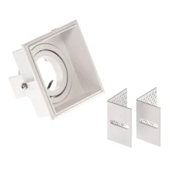 Inbouwspot Hyde 1-lamp hoekig gezwenkt wit