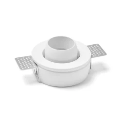 Inbouwspot Lelanto, wit, gips, Ø 10 cm, GU10