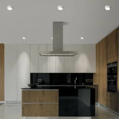 Inbouwspot Lelanto, wit, gips, Ø 10 cm, GU10