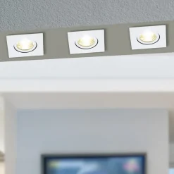 Inbouwspot Saliceto hoekig draaibaar 2.700K wit