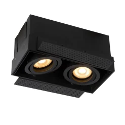 Inbouwspot Trimless, 2-lamps, zwart