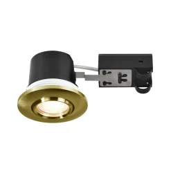 Inbouwspot Umberto, aluminium, messingkleurig