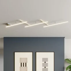 Indira zwenkbare LED plafondlamp, nikkel dimmer