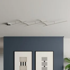 Indira zwenkbare LED plafondlamp, nikkel dimmer