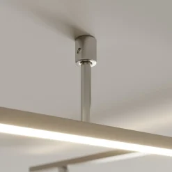Indira zwenkbare LED plafondlamp, nikkel dimmer
