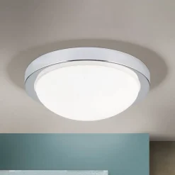 Ingetogen plafondlamp MINEA, 32 cm, chroom