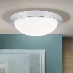 Ingetogen plafondlamp MINEA, 32 cm, chroom