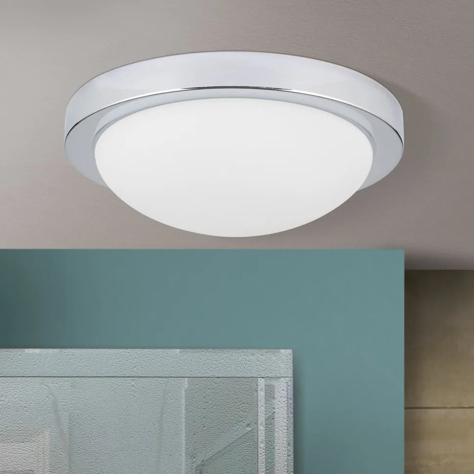 Ingetogen plafondlamp MINEA, 32 cm, chroom