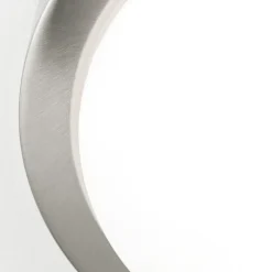 Ingetogen plafondlamp MINEA, 32 cm, nikkel