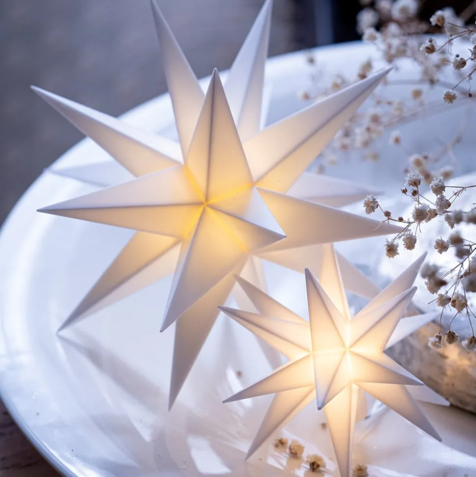 Interieurdecoratie - 18-puntige ster Ø 12 cm wit