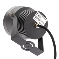 Irina buitenspot, grondspies, stekker, grijs, metaal