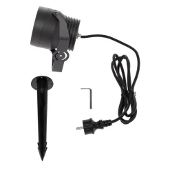 Irina buitenspot, grondspies, stekker, grijs, metaal