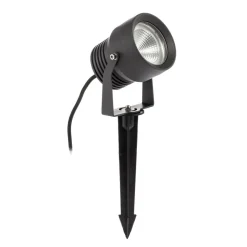 Irina buitenspot LED, set van 3, grondspies, stekker, grijs