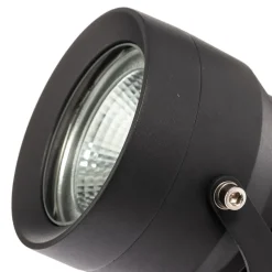 Irina buitenspot LED, set van 3, grondspies, stekker, grijs