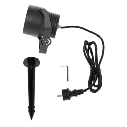 Irina buitenspot LED, set van 3, grondspies, stekker, grijs