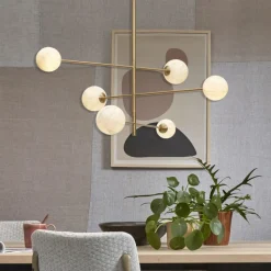 IT'S ABOUT ROMI Carrara hanglamp 6-lamps rond