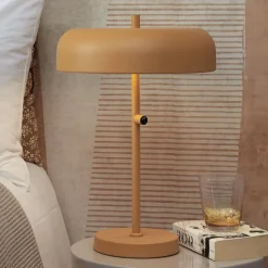 IT'S ABOUT ROMI Porto tafellamp, 45 cm, mosterdgeel, metaal