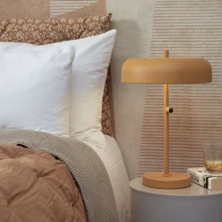 IT'S ABOUT ROMI Porto tafellamp, 45 cm, mosterdgeel, metaal