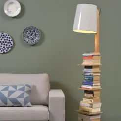 IT'S ABOUT ROMI Vloerlamp Cambridge, hout/wit