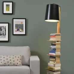 IT'S ABOUT ROMI Vloerlamp Cambridge, hout/zwart