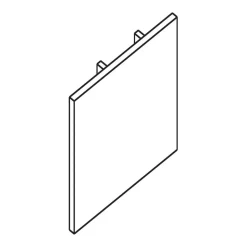 Ivela eindkap voor LKM quadro, wit