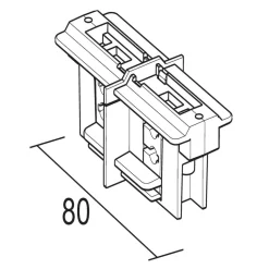 Ivela langsverbinder 3-fasen railsysteem LKM, zwart