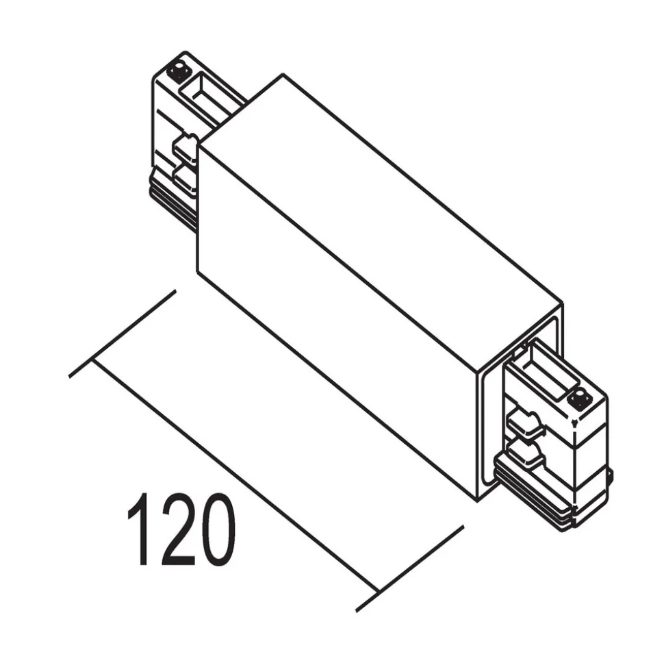 Ivela lengteverbinder voedingsmogelijkheid, wit