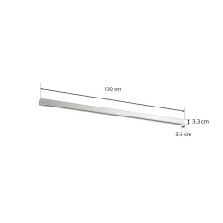 Ivela LKM Quadro 3-fasenrail, 1 meter zilver