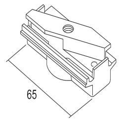 Ivela LKM-adapter mechanisch, zwart, metaal